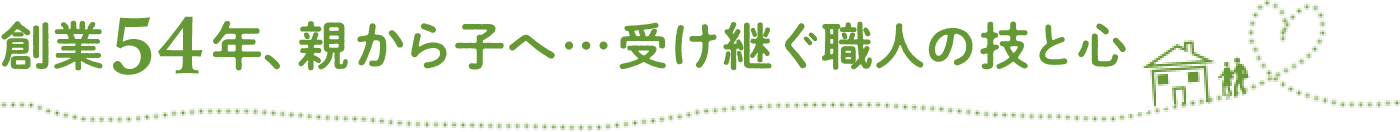創業54年、親から子へ… 受け継ぐ職人の技と心